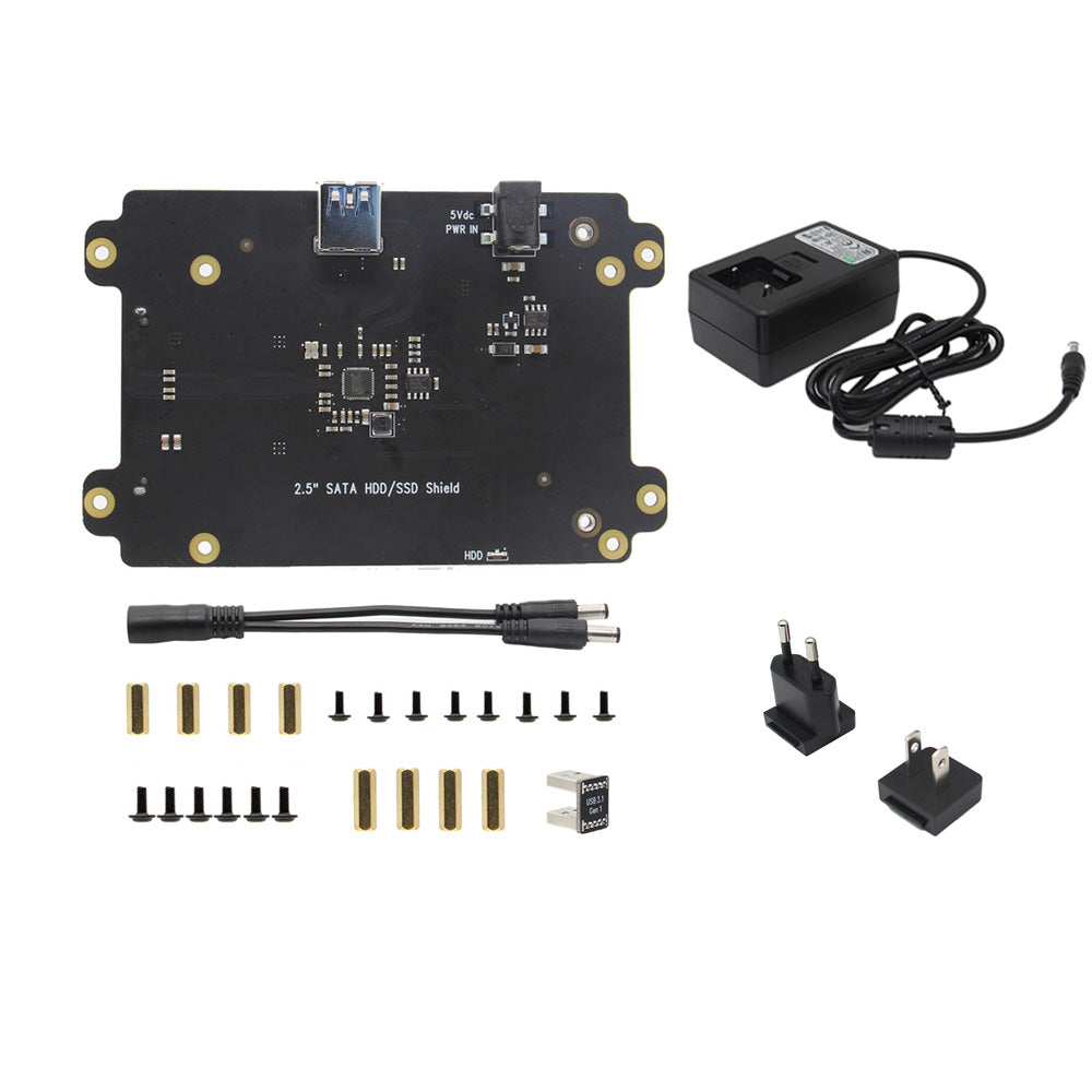 Geekworm X1100 2.5 SATA HDD/SSD Shield for Raspberry Pi 5