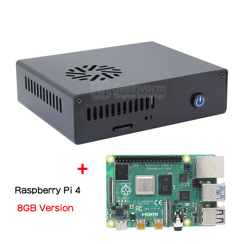 Geekworm Raspberry Pi 4 Case X-C1 Kit V2.0 with PWM Fan | Auto Power On | Safe Shutdown