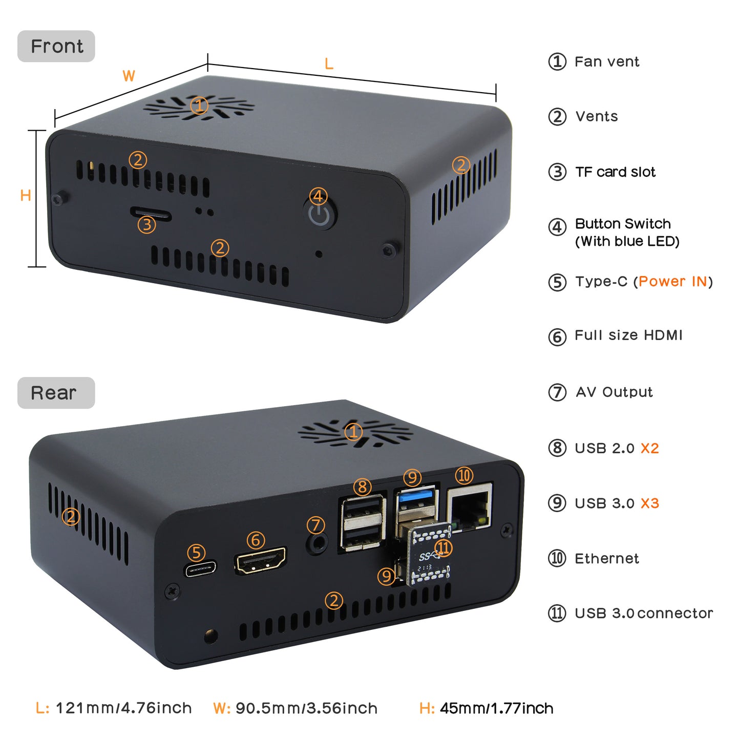 Geekworm NASPi-Lite 2.5" SATA HDD/SSD Kit for Raspberry Pi 4 Model B