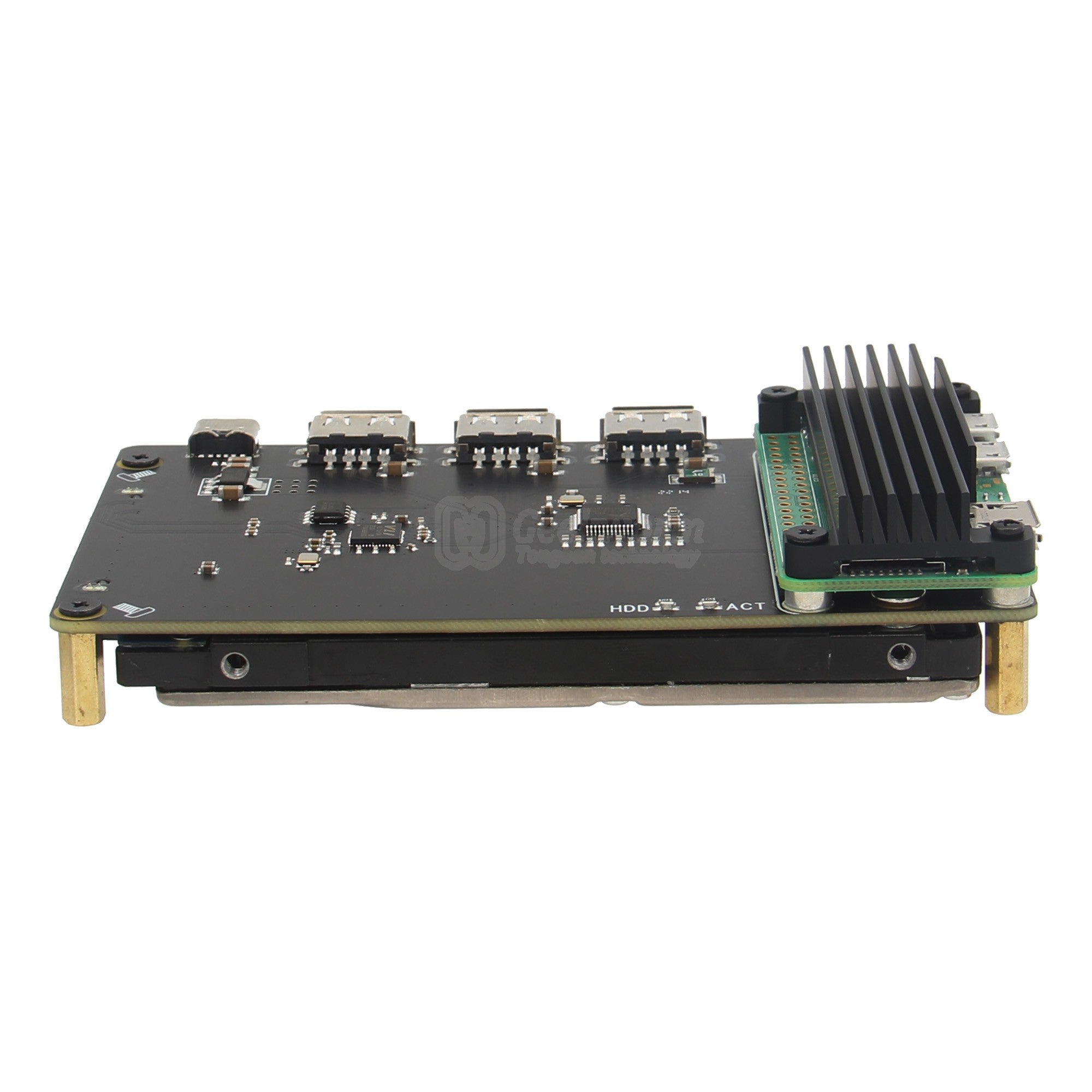Geekworm X301 2.5" SATA HDD/SSD NAS Storage Expansion Board & USB HUB