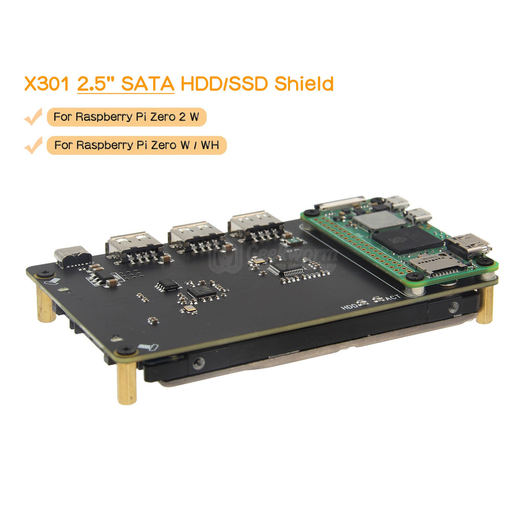 X301 2.5" SATA HDD/SSD NAS Expansion Board & USB HUB