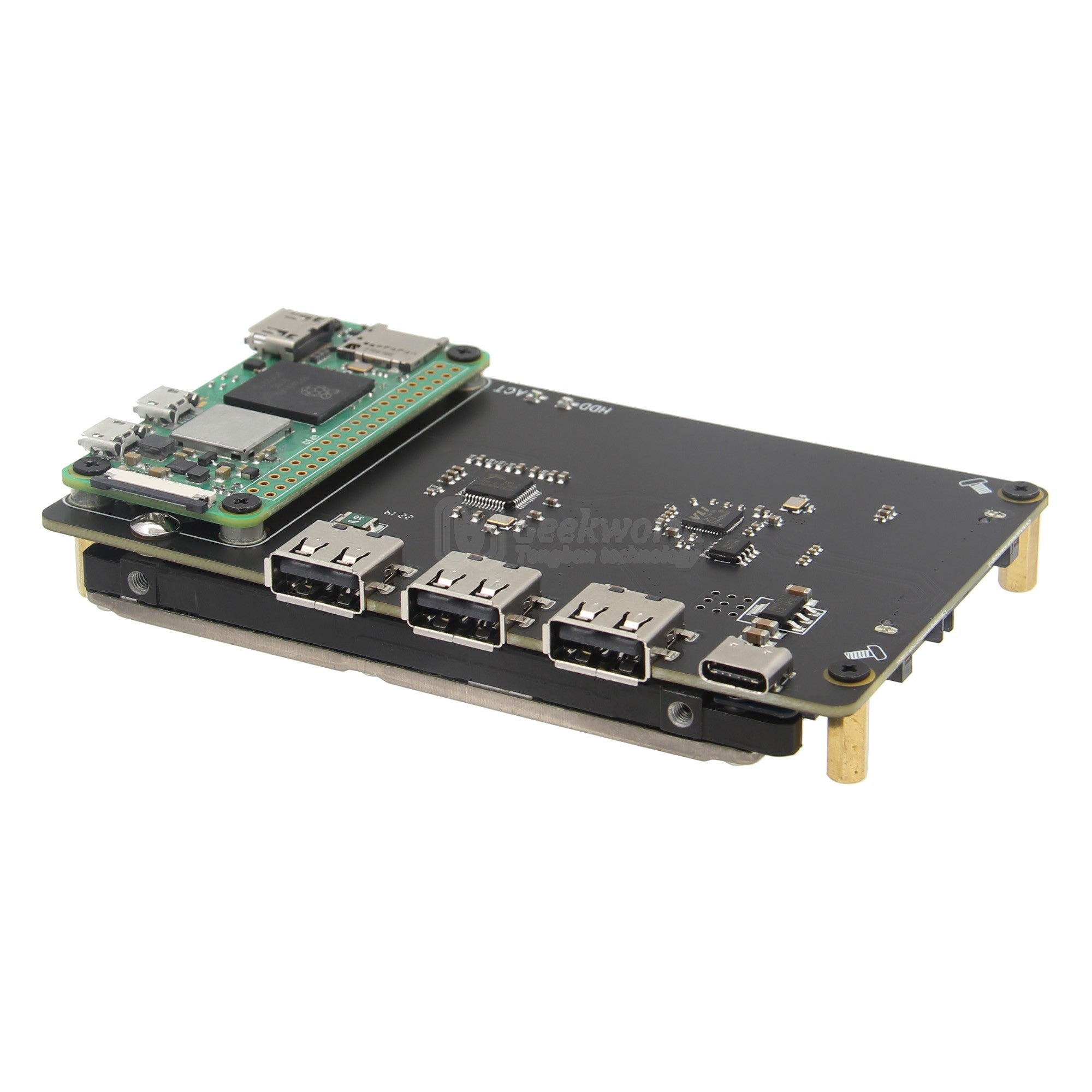 Geekworm X301 2.5" SATA HDD/SSD NAS Storage Expansion Board & USB HUB