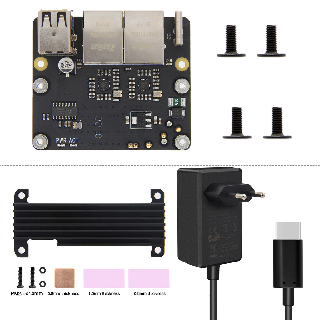 Geekworm X305 Soft Router Expansion Board & USB HUB for Raspberry Pi Zero W