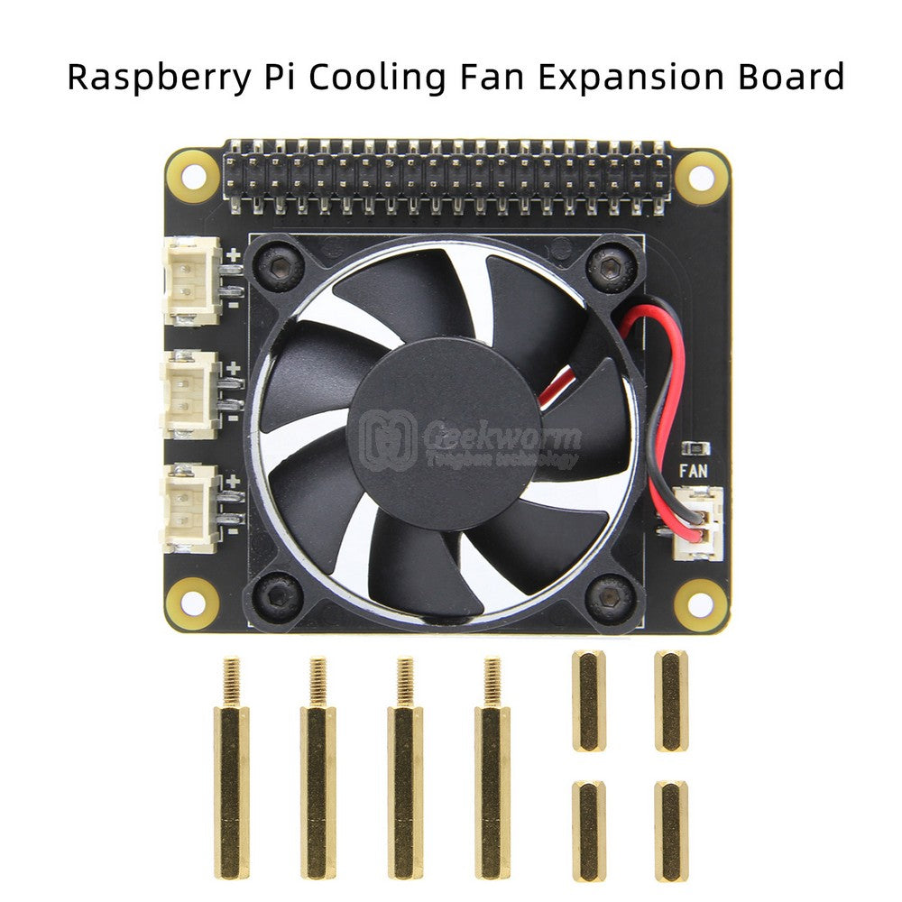 Raspberry Pi 4 Model B Cooling Fan Expansion Board (X728-A1) with Silent fan, compatible with Raspberry pi 4 model B / 3B+/2B