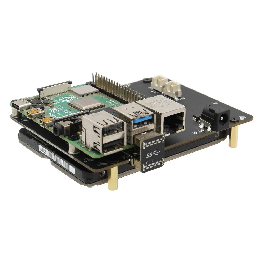 For Raspberry Pi 4, X825 V2.0 2.5 inch SATA HDD/SSD Expansion 