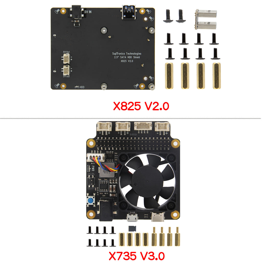 For Raspberry Pi 4, X825 V2.0 2.5 inch SATA HDD/SSD Expansion Board