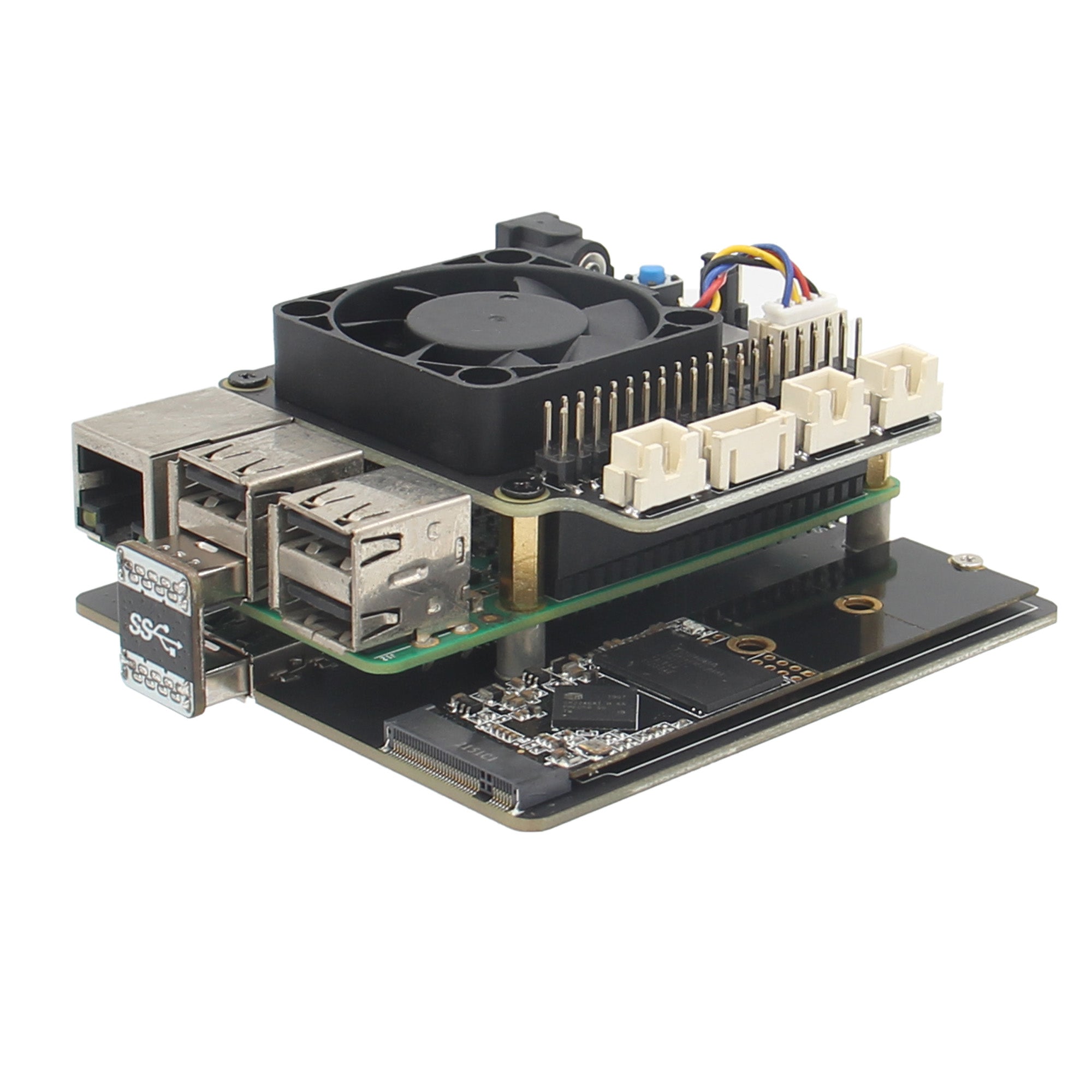 For Raspberry Pi 3B+/3B, X851 M.2 NGFF SATA SSD Storage Expansion