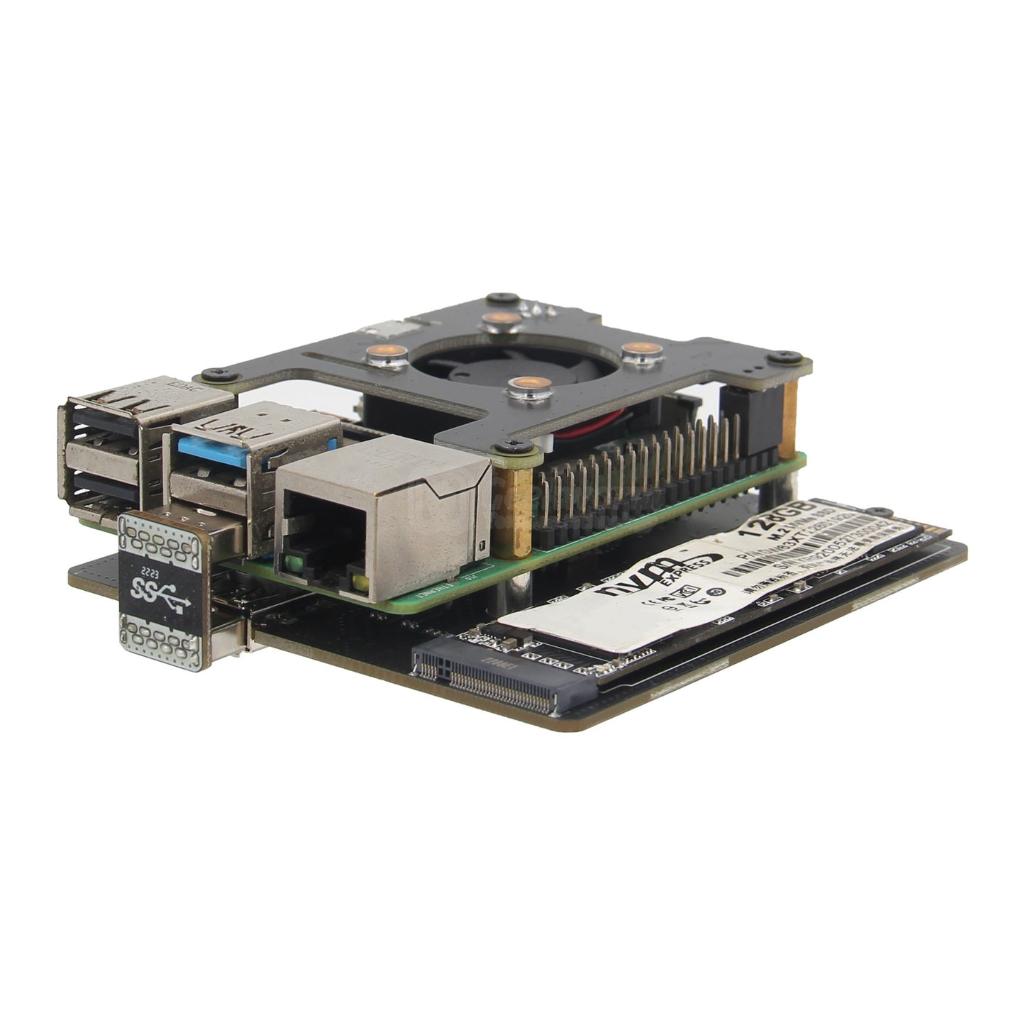 Geekworm X876 M.2 NVME SSD Storage NAS Kit for Raspberry Pi 4 Model B