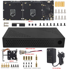 Geekworm NASPi Gemini 3.5 Dual 3.5'' SATA HDD NAS Storage Kit with DC