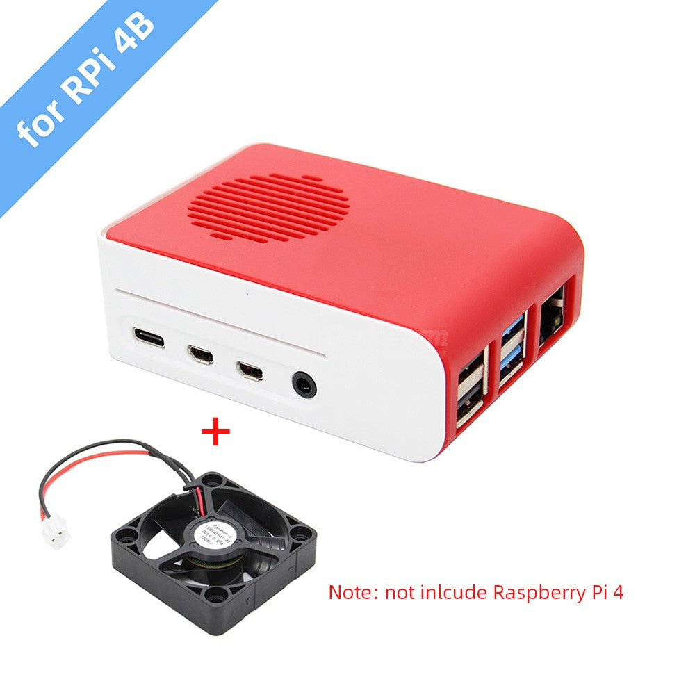 Raspberry Pi 4 Protective ABS Case with DC 5V 4010 Cooling Fan(P175)