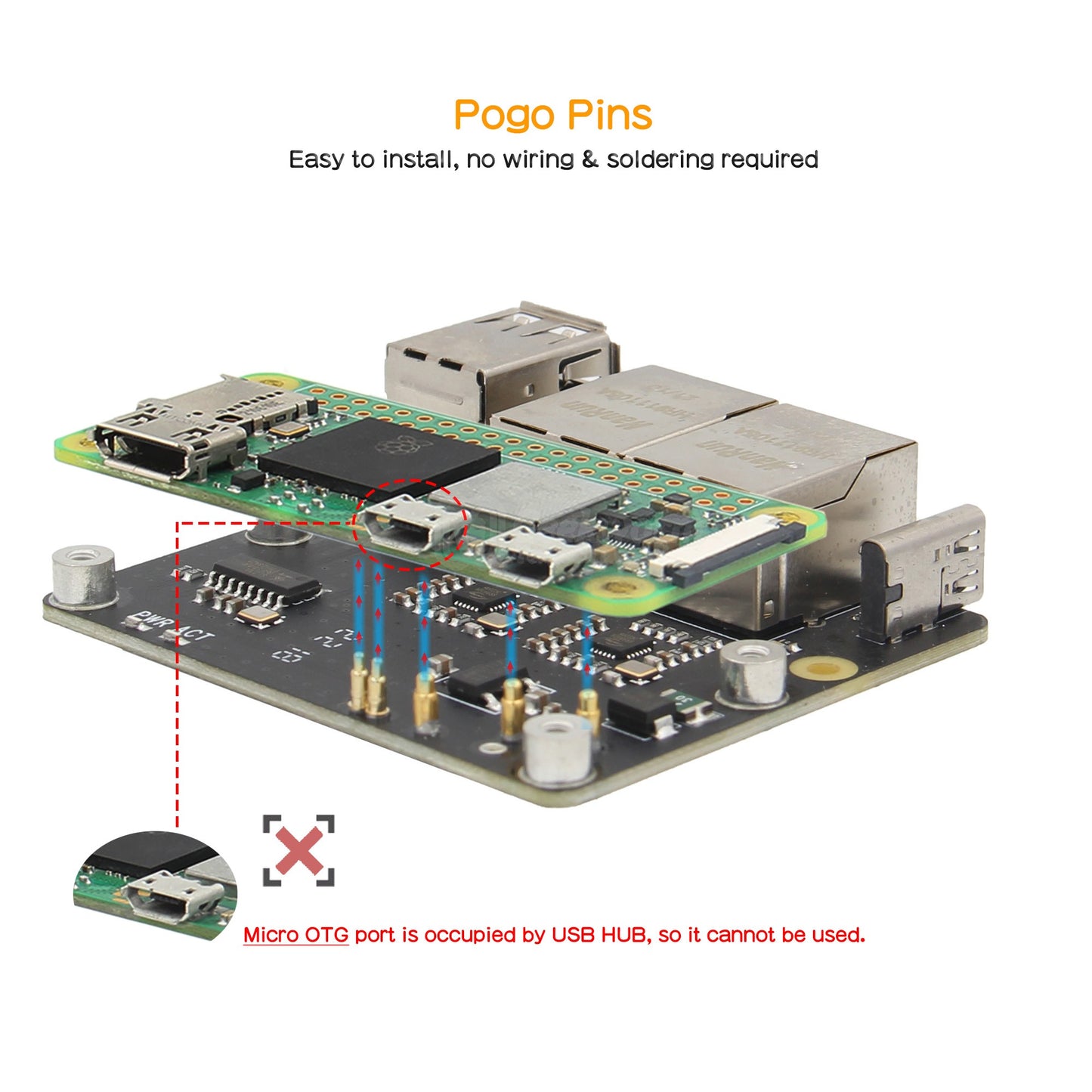 Geekworm X305 Soft Router Expansion Board & USB HUB for Raspberry Pi Zero W